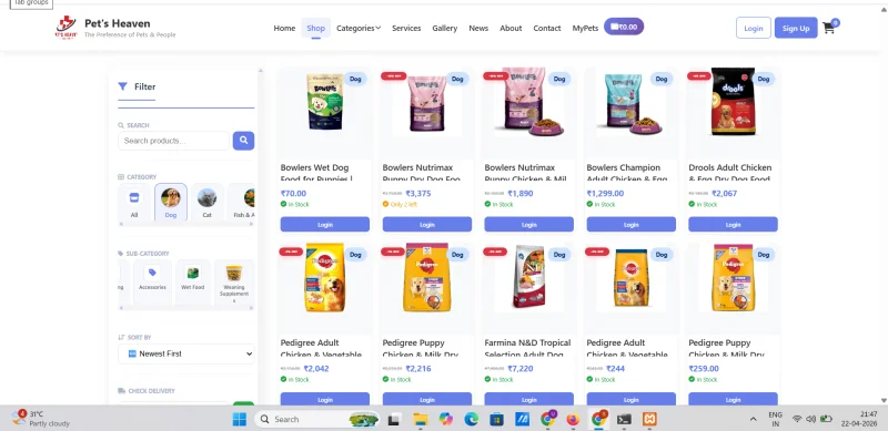 Pet's Heaven Expands with Advanced E-Commerce Platform